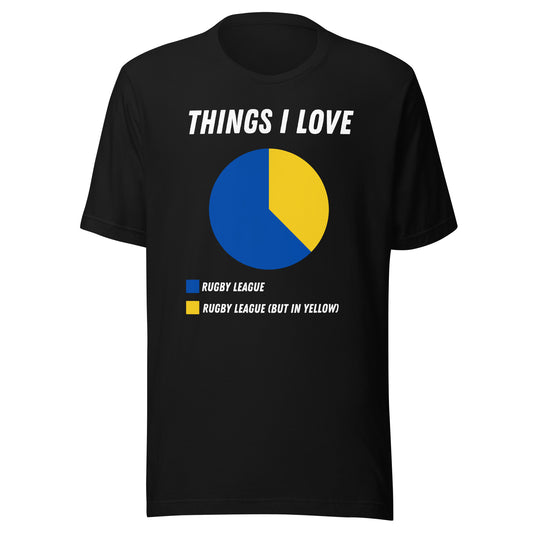 Things I Love Rugby Chart Unisex t-shirt